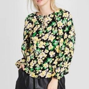 Who What Wear floral blouse